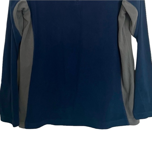 Columbia Blue Gray Half Zip Fleece Pullover Sweater Medium - Picture 4 of 10